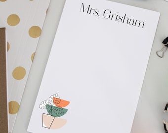 Personalized Notepad Stationery 8.5 X 5.5  Weekly Plan Notepad -  Custom Notepad, Personalized Weekly Agenda Notepad, Weekly Planner Notepad