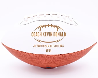 Bola de futebol personalizada, presente para treinador de futebol, presente para jogador veterano de futebol, presente para time de futebol, bola de futebol autografada, troféu de futebol --BALL-FB3-15