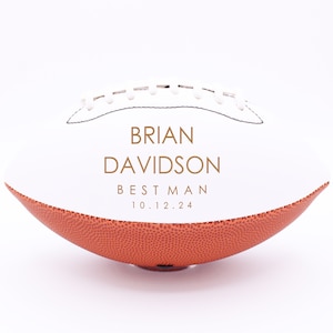 Personalized Groomsmen Gift Football, Personalized Best Man Football, Personalized Ring Bearer Football Gift, Wedding Football --BALL-FB3-4