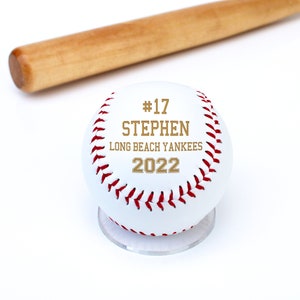 Custom Baseball Custom Baseball Team Gift Personalized Coach Gift Laser Engraved Custom Fathers Day Engraved Sports Gift --BALL-BASE-STEPHEN