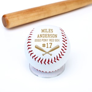 Custom Baseball Custom Baseball Team Gift Personalized Coach Gift Laser Engraved Custom Father's Day Engraved Sports Gift --BALL-BASE-MILES