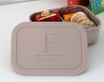 Personalized Silicone Bento Box Lunch Container for Kids - Bento Box for Kids, Custom Bento Box, Lunch Box for Kids -- BB-TP-FELECITY