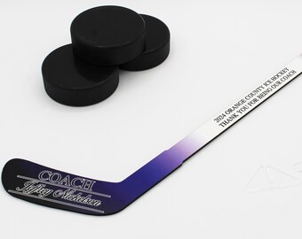 Regalo personalizado de entrenador de hockey, mini palo de hockey personalizado, regalo de equipo de hockey personalizado, regalo para personas mayores de hockey, regalo de hockey personalizado