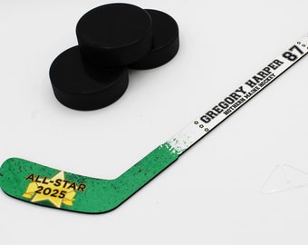 Personalized Mini Hockey Stick, Custom Hockey Team Gift, Personalized Hockey Coach Gift, Hockey Senior Gift, Personalized All Star Hockey