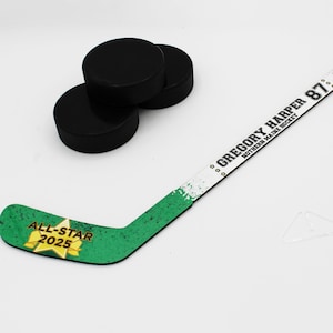 Personalized Mini Hockey Stick, Custom Hockey Team Gift, Personalized Hockey Coach Gift, Hockey Senior Gift, Personalized All Star Hockey