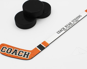 Mini palo de hockey personalizado, regalo personalizado del equipo de hockey, regalo personalizado del entrenador de hockey, regalo para personas mayores de hockey, regalo personalizado de hockey