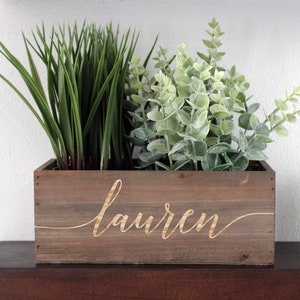 Schreibschrift Überpflanzungsbox, Personalisierte Überpflanzungsbox, Personalisierte Holz Überpflanzungsbox, Personalisierte Holz Überpflanzungsbox, Überpflanzungsbox Holz