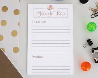 Personalized Notepad Stationery 8.5 X 5.5  Weekly Plan Notepad -  Custom Notepad, Personalized Weekly Agenda Notepad, Weekly Planner Notepad