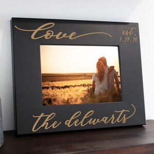 5 x 7 Personalized Picture Frame, Personalized Photo frame, Wedding Picture Frame, Engagement Picture Frame Valentine's Day Frame --PF-B-6