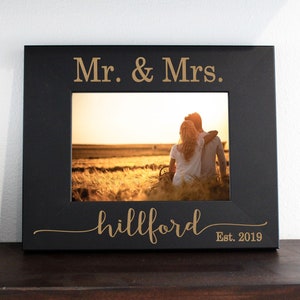 5 x 7 Personalized Picture Frame, Personalized Photo frame, Wedding Picture Frame, Engagement Picture Frame Valentine's Day Frame --PF-B-13