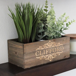 Familienname Personalisierte Überpflanzungsbox, Personalisierte Holz Überpflanzungsbox, Personalisierte Holz Überpflanzungsbox, Innenholz Überpflanzung, Überpflanzungsbox Holz