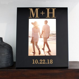 5 x 7 Personalized Picture Frame, Personalized Photo frame, Wedding Picture Frame, Engagement Picture Frame Valentine's Day Frame --PF-B-2