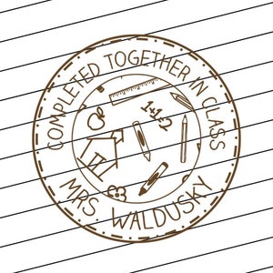 Complete Together In Class Stamp Teacher Stamps Self Inking Teacher Stamp Custom Teacher Stamp Personalized Teacher Gifts, Gifts for Teacher