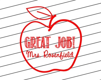 Individueller Lehrerstempel, personalisierter Selbstfärbestempel