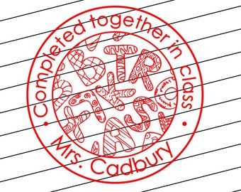 Complete Together In Class Stamp Teacher Stamps Self Inking Teacher Stamp Custom Teacher Stamp Personalized Teacher Gifts, Gifts for Teacher