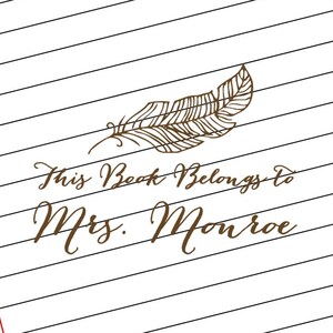 This Book Belongs to Stamp Teacher Stamps Self Inking Teacher Stamp Custom Teacher Stamp Personalized Teacher Gifts, Gifts for Teachers