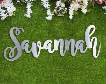 Hedge Wall Sign, Large Name Cut Outs, Wood Name Sign Large Wall and Hedge  Signs for Weddings Bride Groom Names, Custom Hedge HEDGE28-GLD-6 