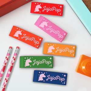 Radiergummis nach Wunsch, 6 | Personalisierte Radierer, Radiergummi Radiergummi, Radiergummi, Radiergummi Kinder Schule GIfts --RE6-MULT-UNICORN