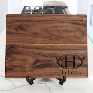 Deer Antler, Cutting Board, Personalized Cutting Board, Personalized Cheese Board Engraved Cutting Board, Wedding Gift, Gifts for Dad