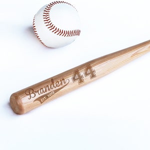 Mini Baseball Bat Laser Engraved Custom Bat Personalized Engraving Baseball Award Trophy Bat Little League High School Team Gift --BAT-5
