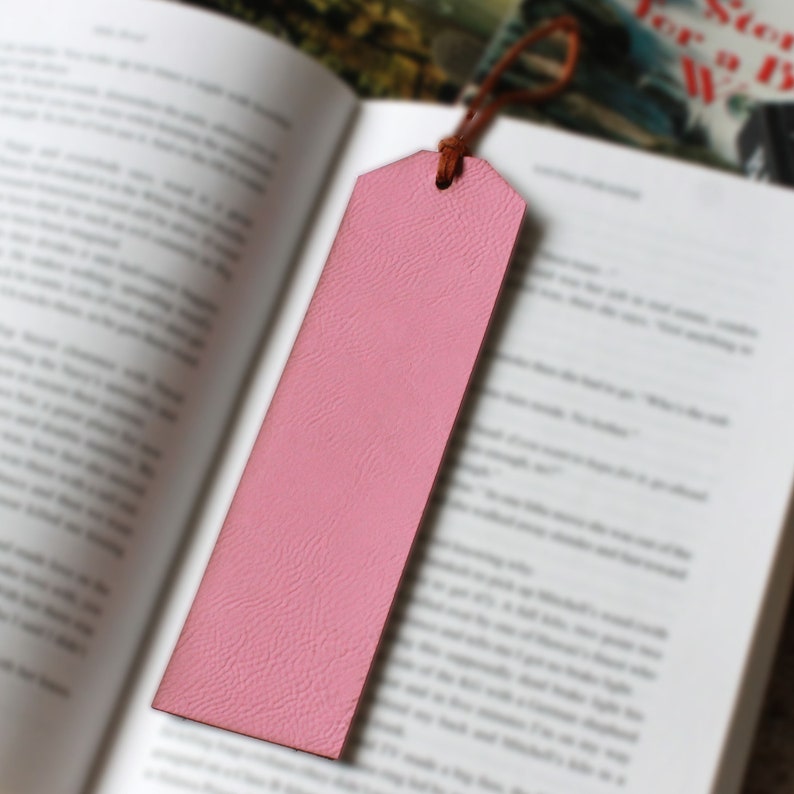 Personalized Bookmark, Custom Leather Bookmark, Engraved Leather ...