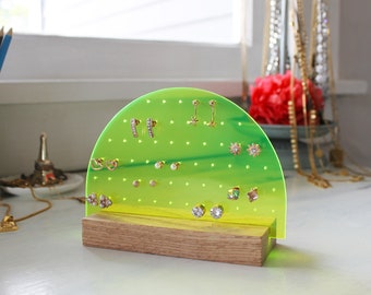 Mini Personalized Jewelry Display Earring Holder Jewelry Organizer Acrylic Jewelry Stand Wood Jewelry Stand Jewelry Tree Earring Display