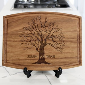 Tree Cutting Board, Personalized Cutting Board, Personalized Cheese Board Engraved Cutting Board Wedding Gift, Housewarming Gift