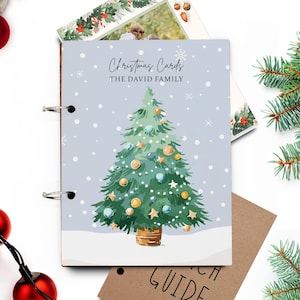 Porta biglietti di Natale, biglietti del Natale passato, porta biglietti di Natale personalizzati, contenitore per esposizione biglietti, album biglietti --CRDB-SUB-TREE