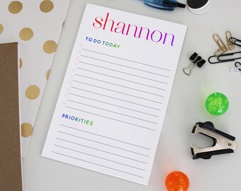 Personalized Notepad Stationery 8.5 X 5.5  Weekly Plan Notepad -  Custom Notepad, Personalized Weekly Agenda Notepad, Weekly Planner Notepad