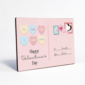 Hölzerne Liebespostkarte zum Valentinstag, Romantisches Geschenk für Frauen, Geschenke für die Freundin, Valentinstag Postkarte, Holzpostkarte --LPCV-sub-12