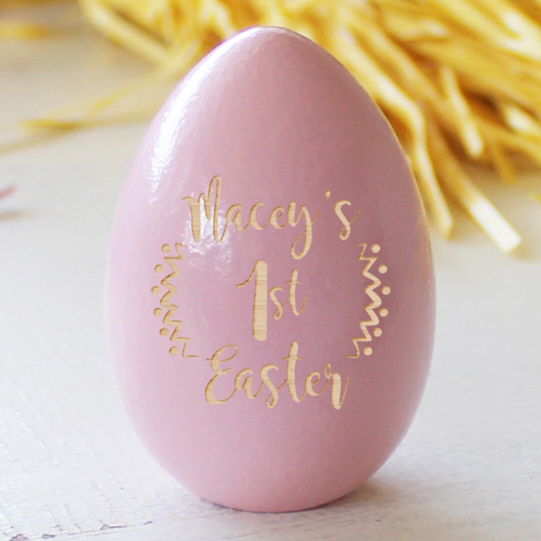 Personalized Easter Egg, Custom Wood Easter Egg, Easter Basket Gift, Personalized Easter Gift