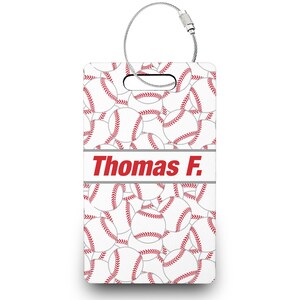 Baseball Namensschild, Baseball Tasche und Schlüsselbund Tags, Baseball Gastgeschenke, Saisonende Geschenke --BTAGR-Sub-THOMAS