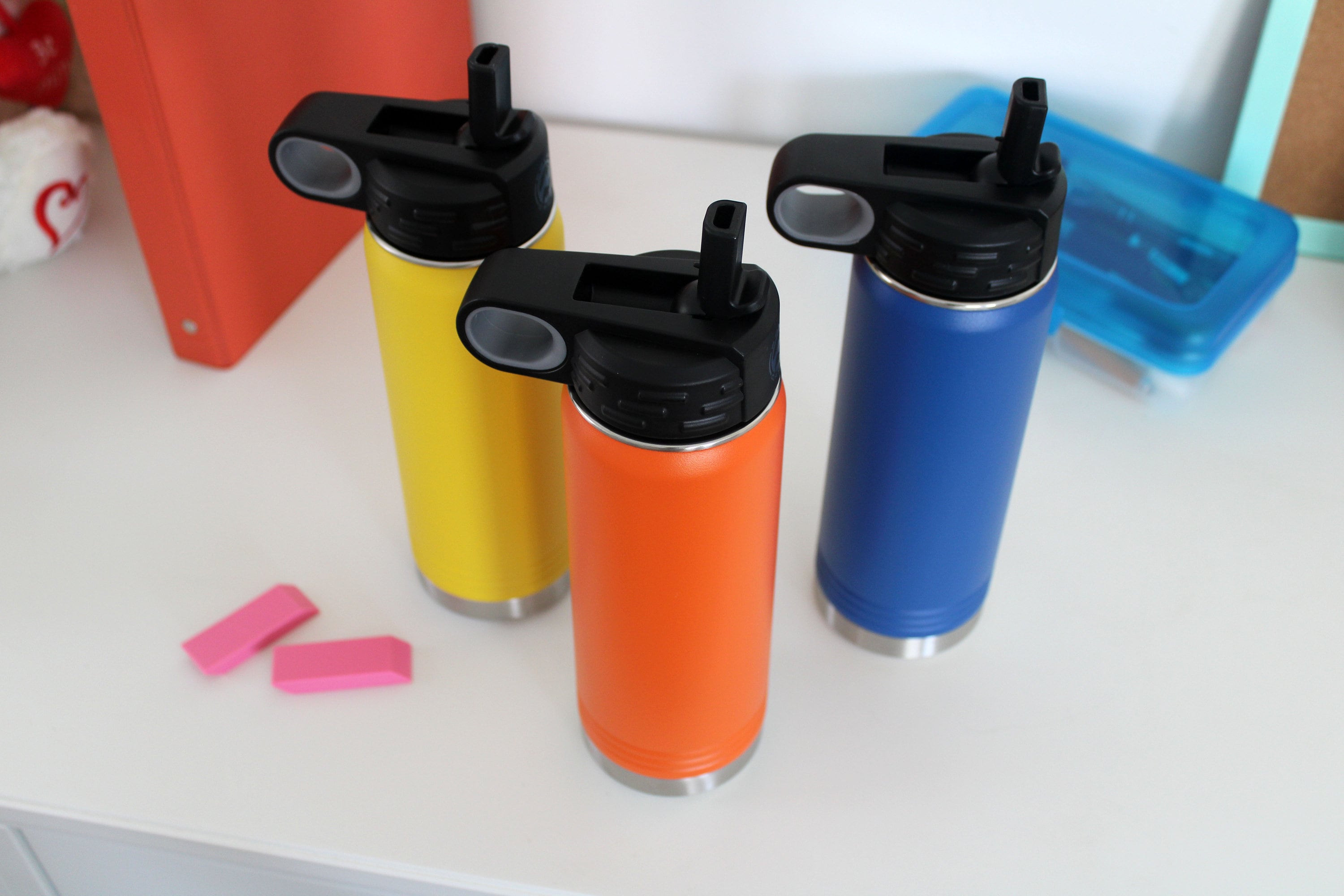 Paris Themed Kids Water Bottle - 20 Oz Insulated Stainless Steel With Straw Lid, Eiffel Tower Design | Leakproof, BPA-Free For School, Gym, Outdoor