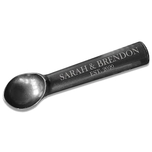 Personalized Ice Cream Scoop Metal Ice Cream Scoop Laser Engraved Ice Cream Scoop Non Stick Ice Cream Scoop Custom Scoop --MSCP-BLACK-100