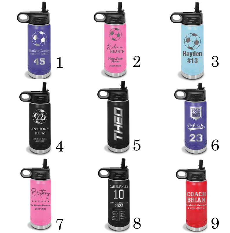 Soccer Team Water Bottles Team Metal Water Bottles Gift Soccer Etsy