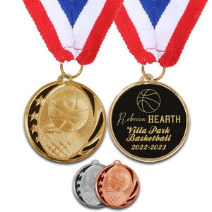 Basketball Medals Basketball Trophies Engraved Medal Trophy Little League Gifts Youth Basketball Trophy Gold Silver Bronze Basketball Medals
