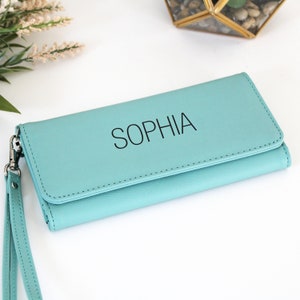 Personalisiertes Portemonnaie für Frauen Clutch Kleine Geldbörse Geschenk für Frau Geschenk für Sie Geschenk für Mama Muttertag Personalisierte Geldbörse für Frauen --WWAL-B-11