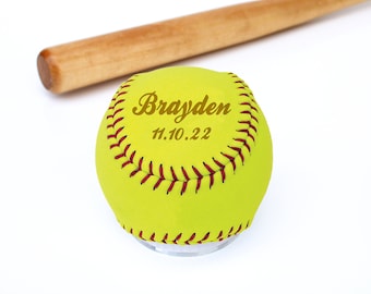 Custom Senior Softball Gift Personalized All-Star Gift High School Team Gift Softball Coach Gift Champion Softball Gift --BALL-SOFT-Brayden