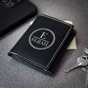 Monedero Personalizado, Monedero De Cuero Personalizado, Cartera De Hombre, Regalos De San Valentín, Regalos Del Día Del Padre, Regalos Para Papá, Monograma Inicial