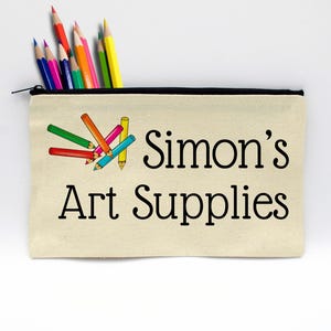 Personalized pencil bag, Custom pencil bag Customized pencil case Personalized kids&#39; pencil pouch, name pencil bag --PENB-W-SIMON