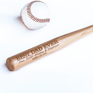 Mini Baseball Bat Laser Engraved Custom Bat Father's Day Sports Gift Personalized Dad Gift Fathers Day Coach Dad Gift for Dad --BAT-3