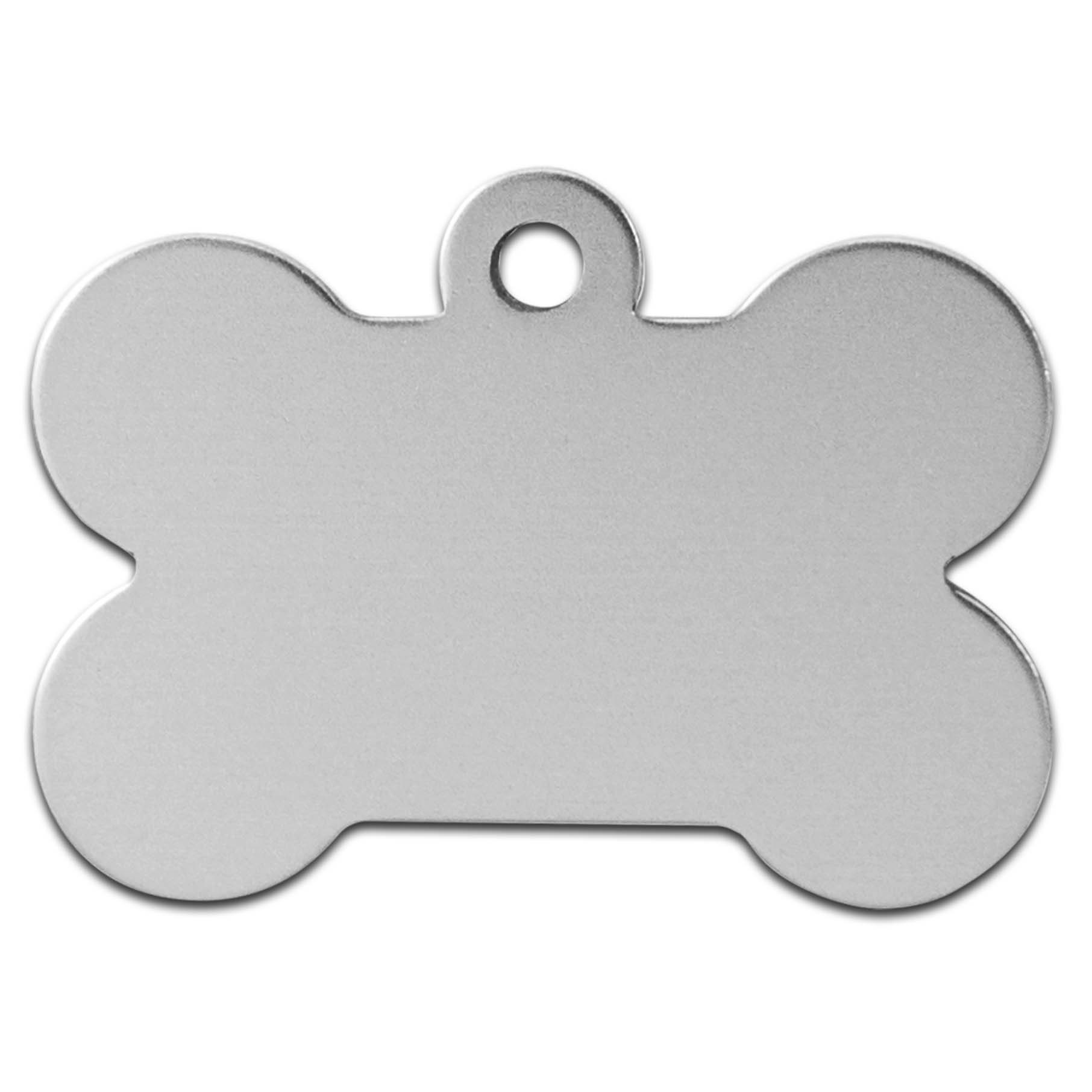 10pcs Stainless Steel Blank Dog Tags Personalized Blank Pet ID Tags for Puppy Cat, Size: 4X2.5X0.18CM, Silver