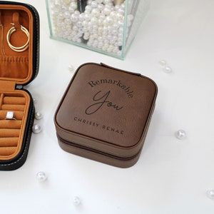 Mini estuche de viaje de joyería, organizador de joyas de viaje pequeño, caja de joyas portátil Mini organizador de almacenamiento de viaje Caja de almacenamiento de pantalla portátil