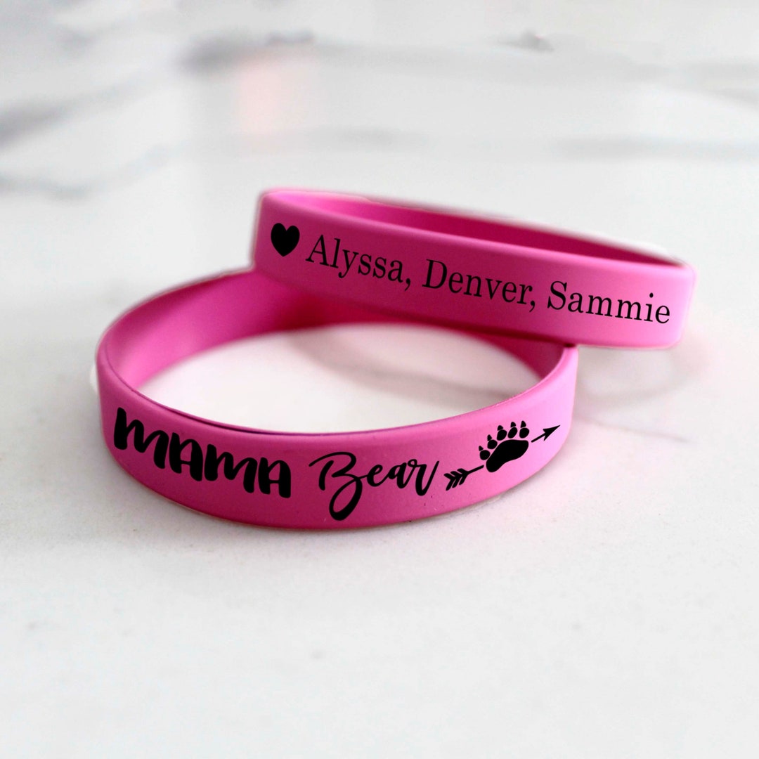 Custom Silicon Bracelet, Best Mom Ever Bracelet, Personalized Silicon