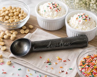 Personalized Ice Cream Scoop Metal Ice Cream Scoop Laser Engraved Ice Cream Scoop Non Stick Ice Cream Scoop Custom Scoop --MSCP-B-100