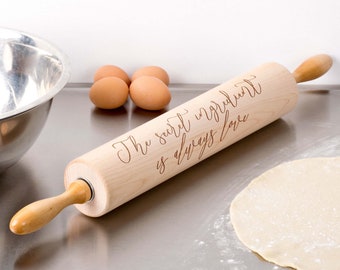 Backen Geschenk Personalisiert Holz Walznadel Ziernadeln, Gravur Walznadel Gravur