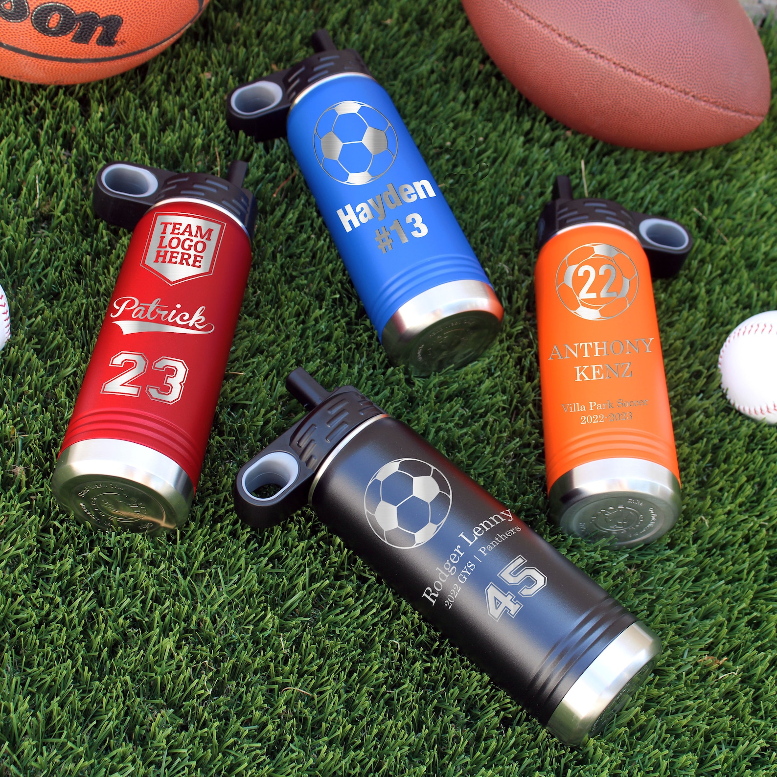 Soccer Team Water Bottles Team Metal Water Bottles Gift Soccer Etsy