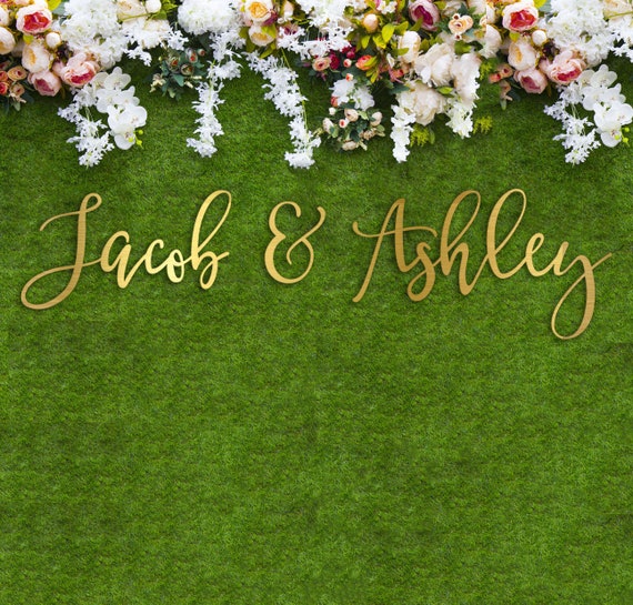 Hedge Wall Sign, Large Name Cut Outs, Wood Name Sign Large Wall