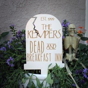 Personalized Halloween Tombstone Sign, Custom Halloween Tombstone Yard Sign, Tombstone Halloween Sign, Funny Halloween Tombstone Sign