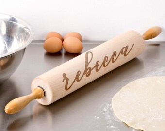 Backen Geschenke Personalisiert Holz Walznadel Ziernadeln, Gravur Walznadel Gravur